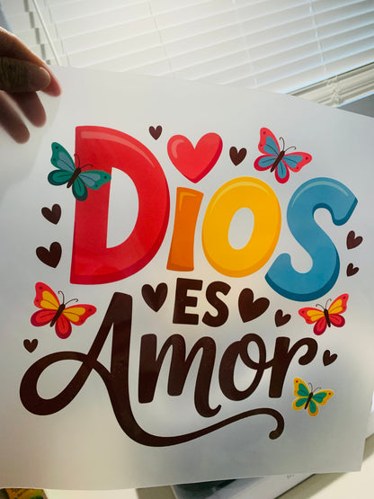 DIOS ES AMOR (DTF Transfer)