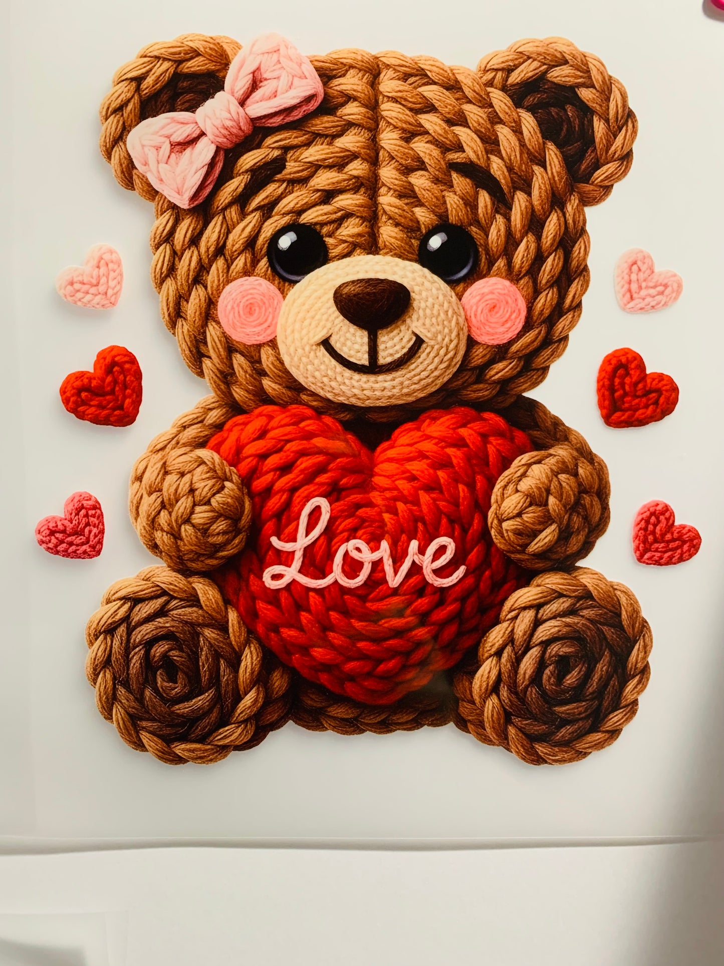 Crochet Valentine's Day DTF transfer bundle (6pcs.)