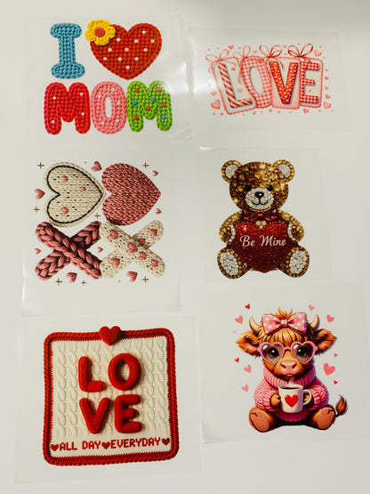 Valentine's DTF ready to Press bundle (6pcs.)
