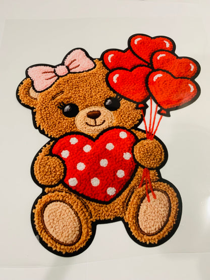 DTF Valentine Teddy Bears ready to Press Bundle (4pcs.)