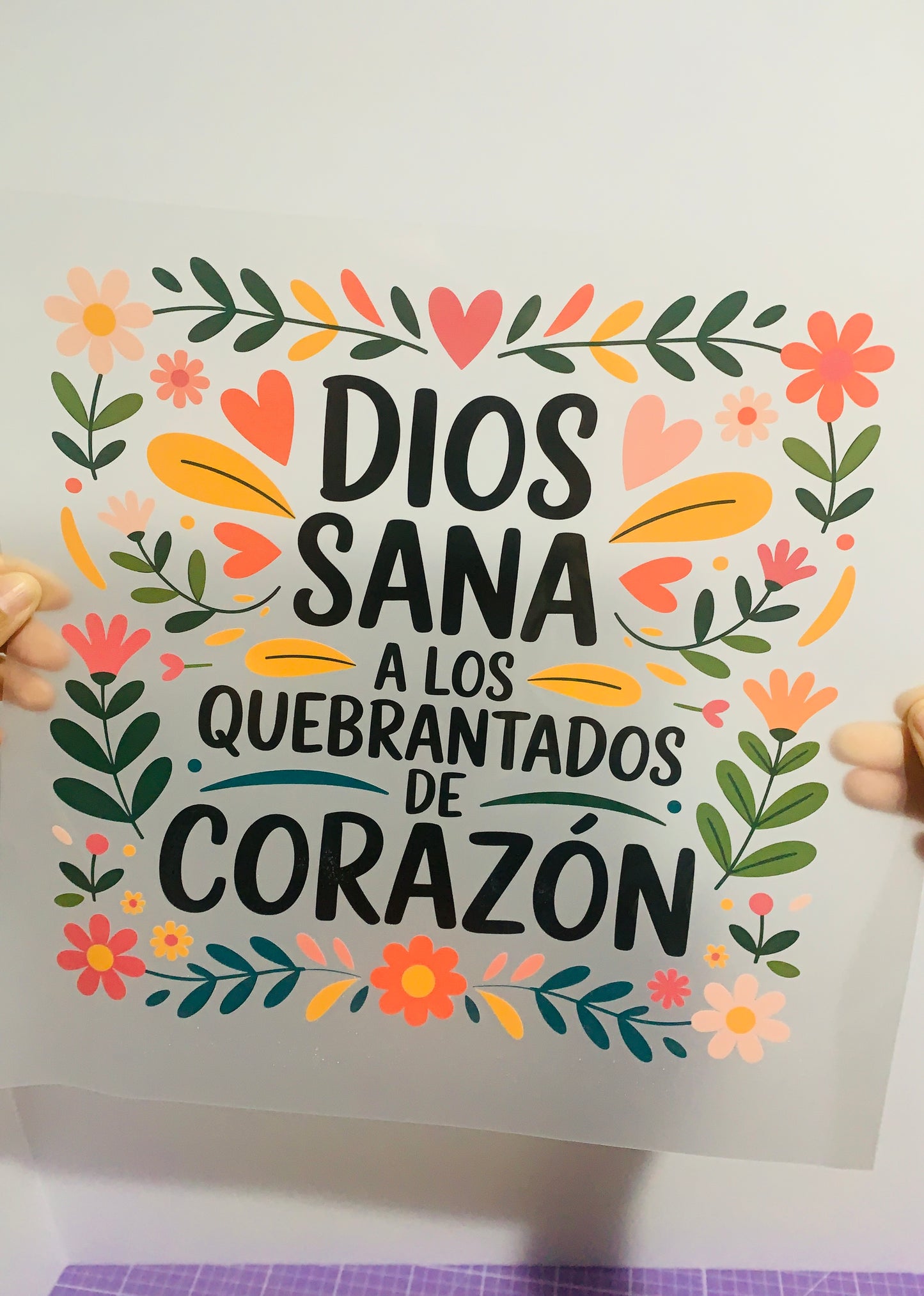 Dios Sana A Los Quebrantados De Corazón- DTF Transfer - Adult (10in)