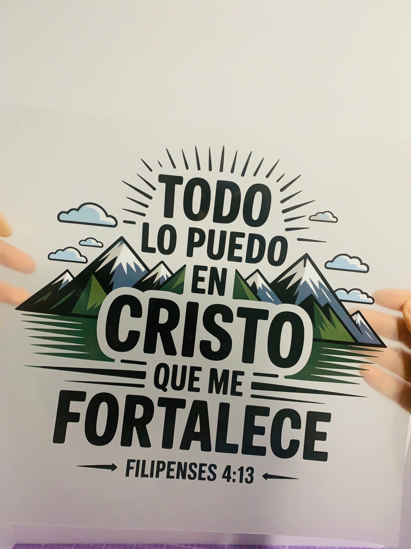 Todo Lo Puedo En Cristo Que Me Fortalece - DTF Transfer - Adult (10in)