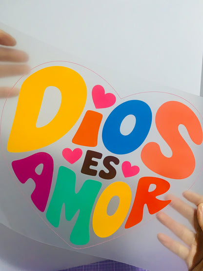 Dios Es Amor - DTF Transfer - Adult (10in)